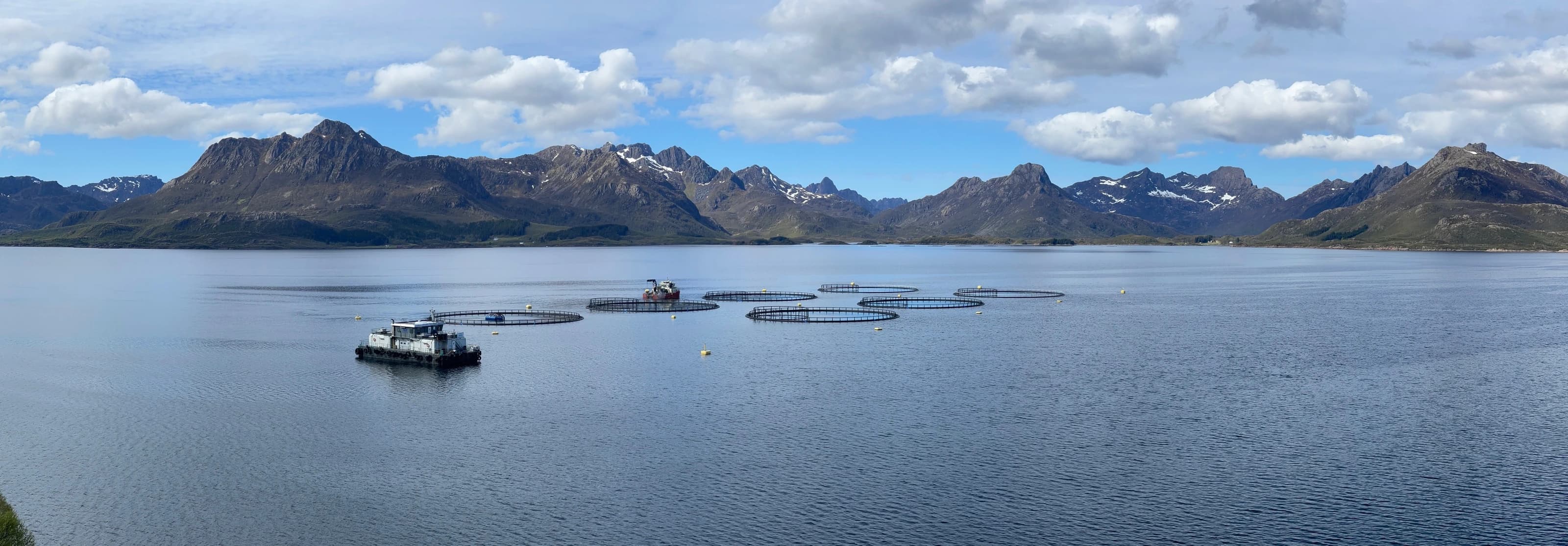 Oppdrettsanlegg i norsk fjord